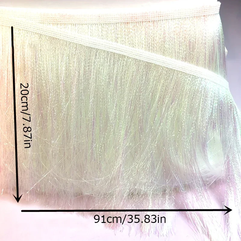 1Yard Colorful Long Tassel Fringe Trim Lace Ribbon Tassels For Curtains Dresses Fringes Sewing Trimmings Accessories Crafts