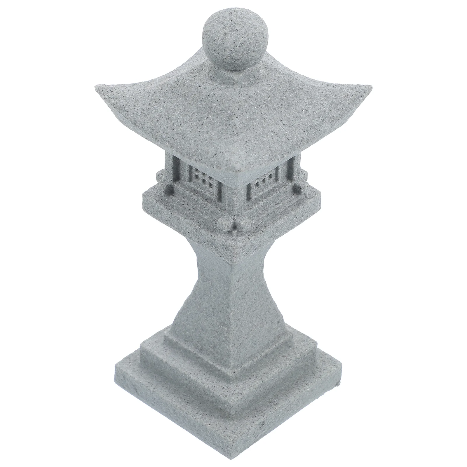 Resin Mini Pagoda Statue Japanese Stone Lantern Garden Yard Decor Bonsai Adornment Pet Products