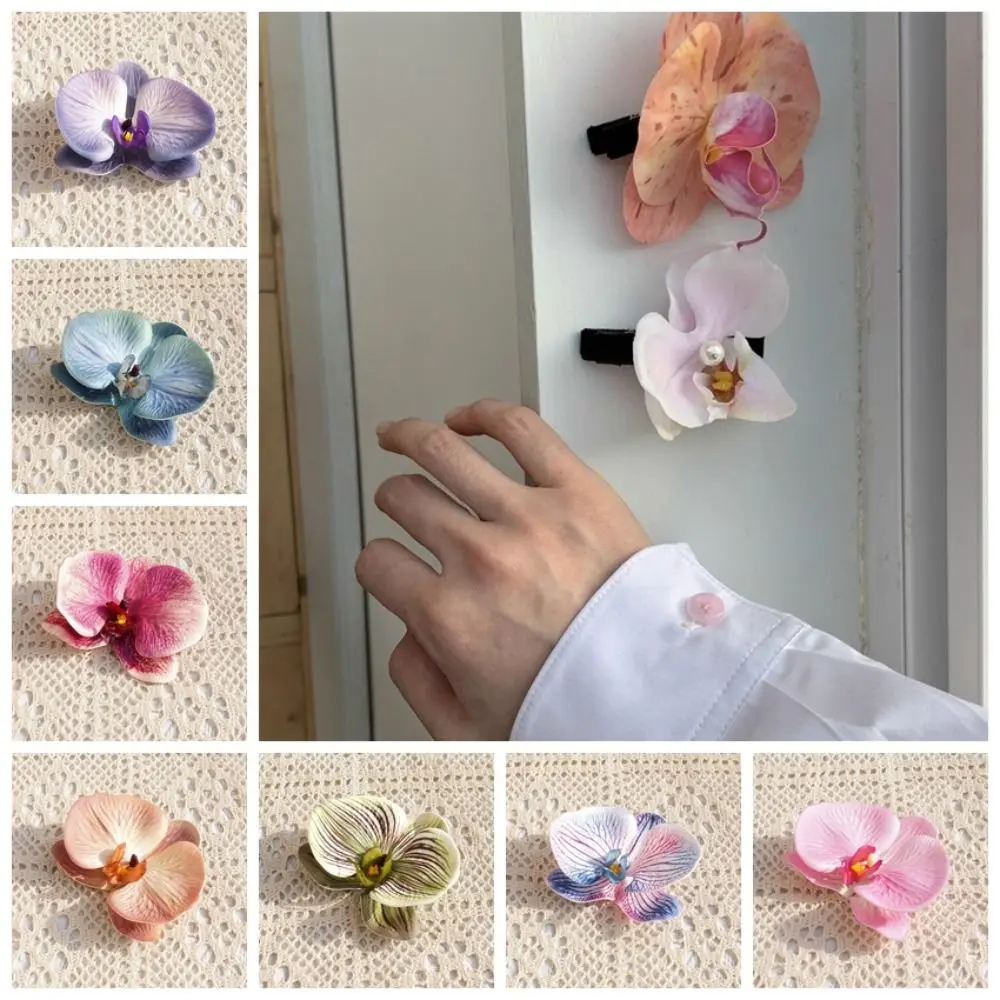 Earring DIY Jewelry Making Craft Simulated Flower Handmade Accessories Headdress Butterfly Orchid Flower Decoration Hairpin Gift - 3