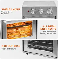 Air Fryer Toaster Oven Combo, 16.9QT Oven Countertop 5 Functions in 1 3