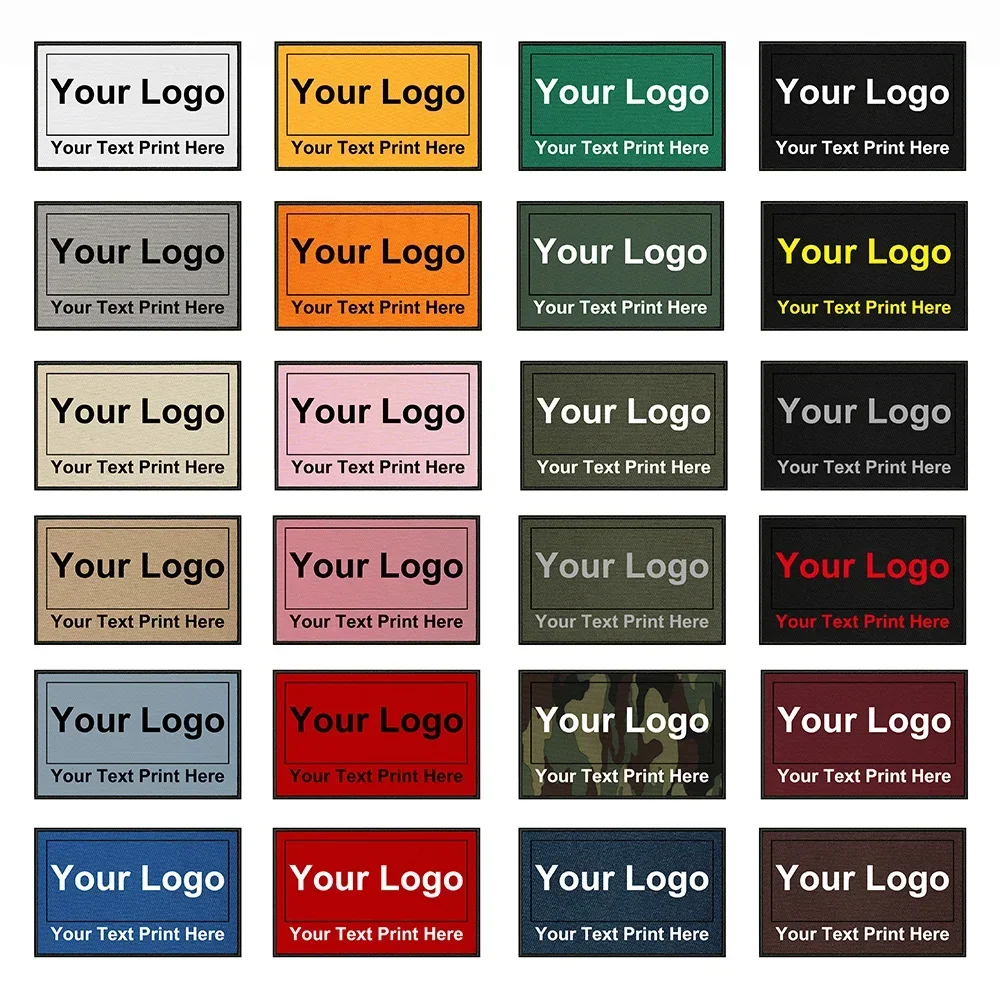 Clothing Patches Name Patch Printed Patches Team Group Personalized DIY Stripes Badges Hook Backing Applique