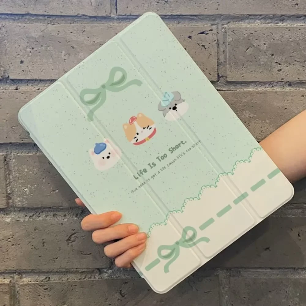 Cute Puppy Flip Smart Cover for Tablets - Enhanced Protection and Style