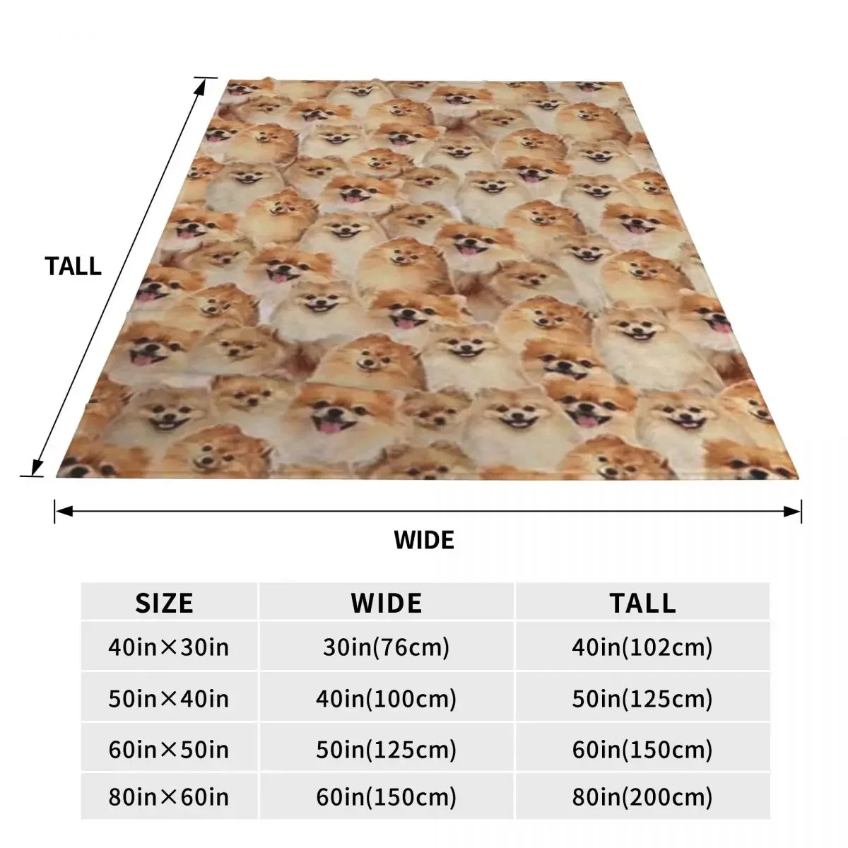 Pomeranian Blanket Pet Dog Picnic Flannel Throw Blanket Soft Durable Bedroom Design Bedspread Birthday Present 6
