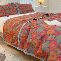 Double Layer Bed cover cotton Blanket Jacquard Bedspread yarn dyed bedspreads and coverlets Bed blankets Sofa Towel Bed Sheets 5