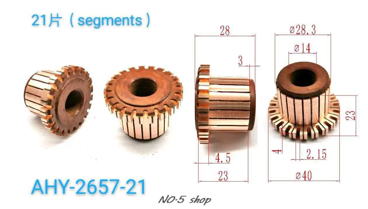 

10Pcs 28.3x14x23(28)x21P Copper Bars Electric Motor Commutator