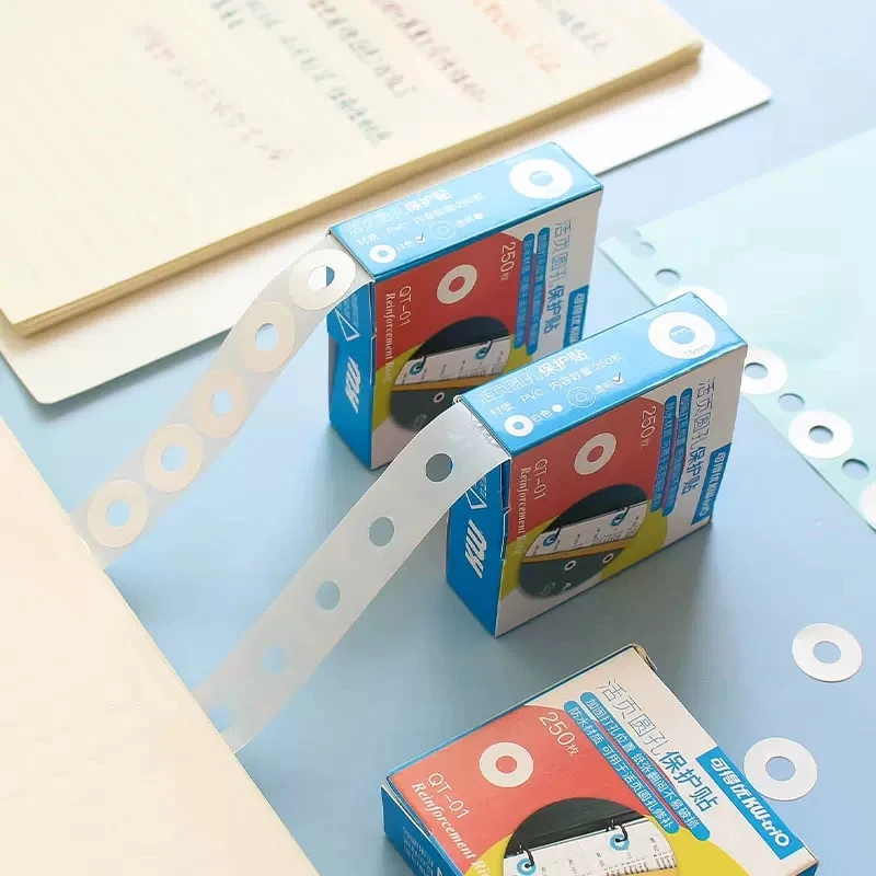 Paper Hole Reinforcements, Light Weight Hole Punch Reinforcers Stickers  Small Volume For Home Transparent 