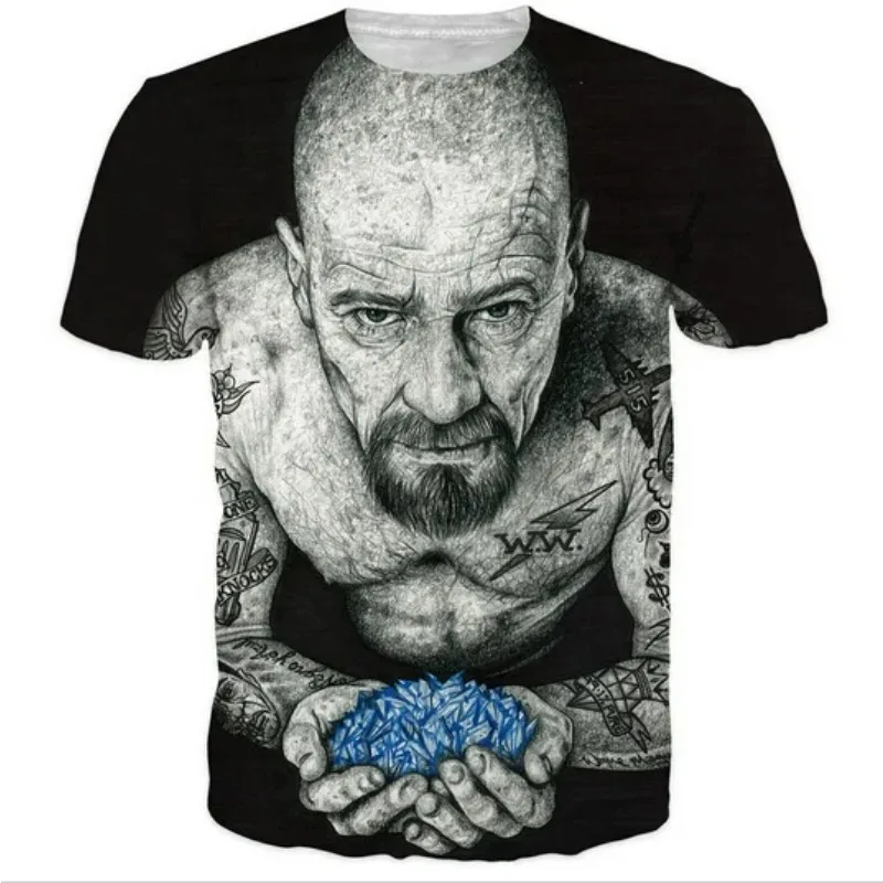 

New Fashion Women's/Men's Breaking Bads Heisenberg 3D Print Casual T-shirt Graphic T Shirts Oversized T Shirt