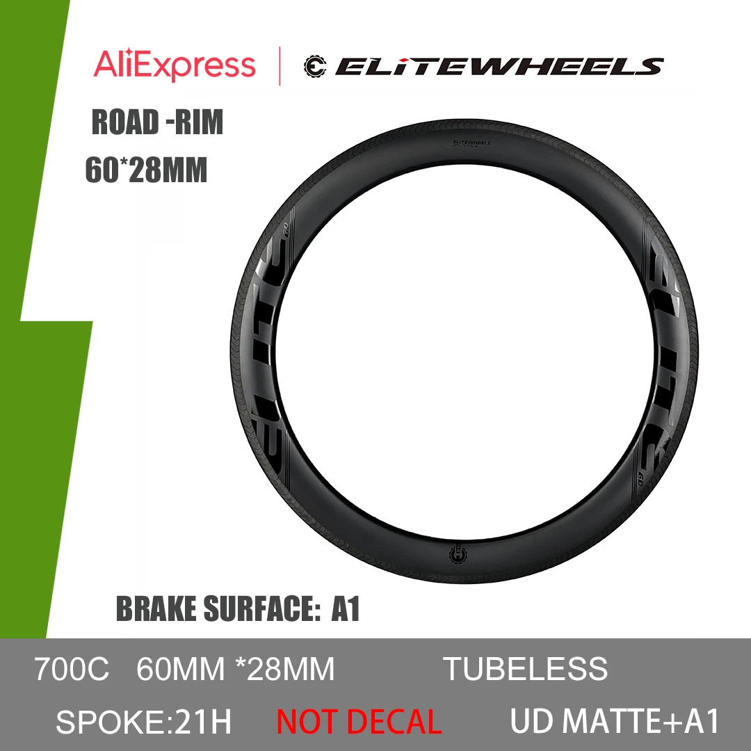 

ELITEWHEELS 700c 38/45/47/50/60 мм Глубина углеродный колесные обода дорожных велосипедов велосипед UD матовый A1 Горячее предложение