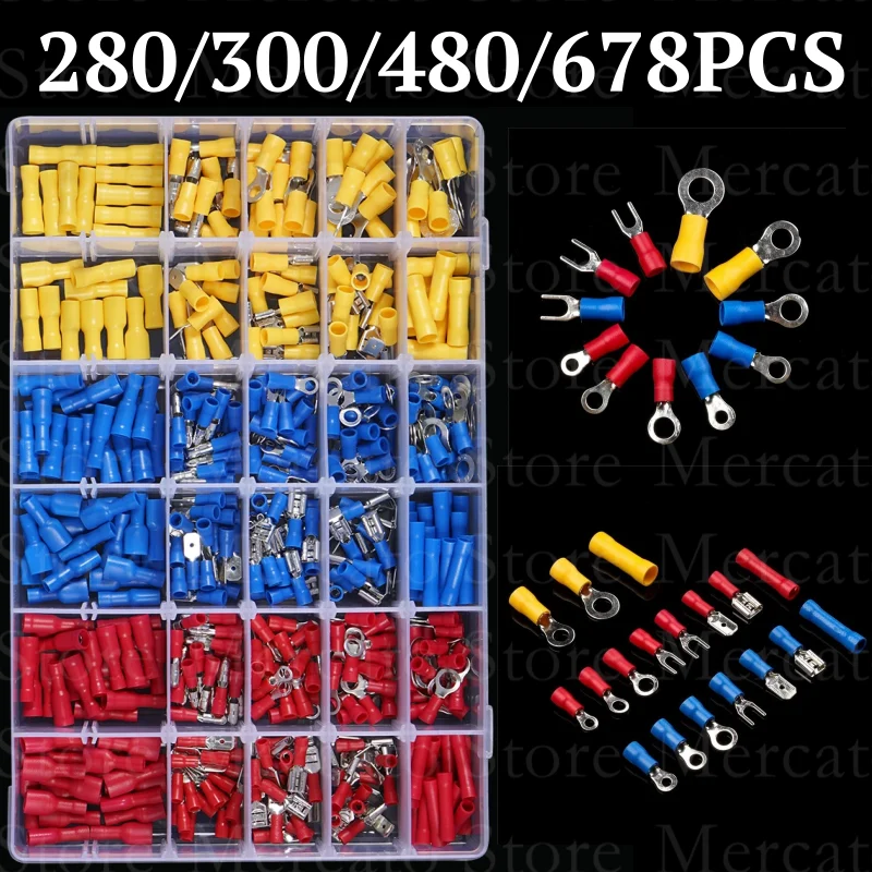 Kuzavtye Kit De 260 Piezas De Terminales Y Crimpadora (6-50 Mm²) - La Herramienta Industrial Para Conexiones Eléctricas Seguras