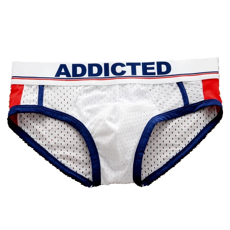 Mens low waist breathable ice mesh hole comfortable fashion briefs men 6