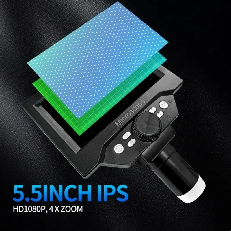 5.5inch LCD Digital Microscope 1000X 1080P Coin Microscope Magnifier with Stand Microscope For Electronics Repair Soldering 3