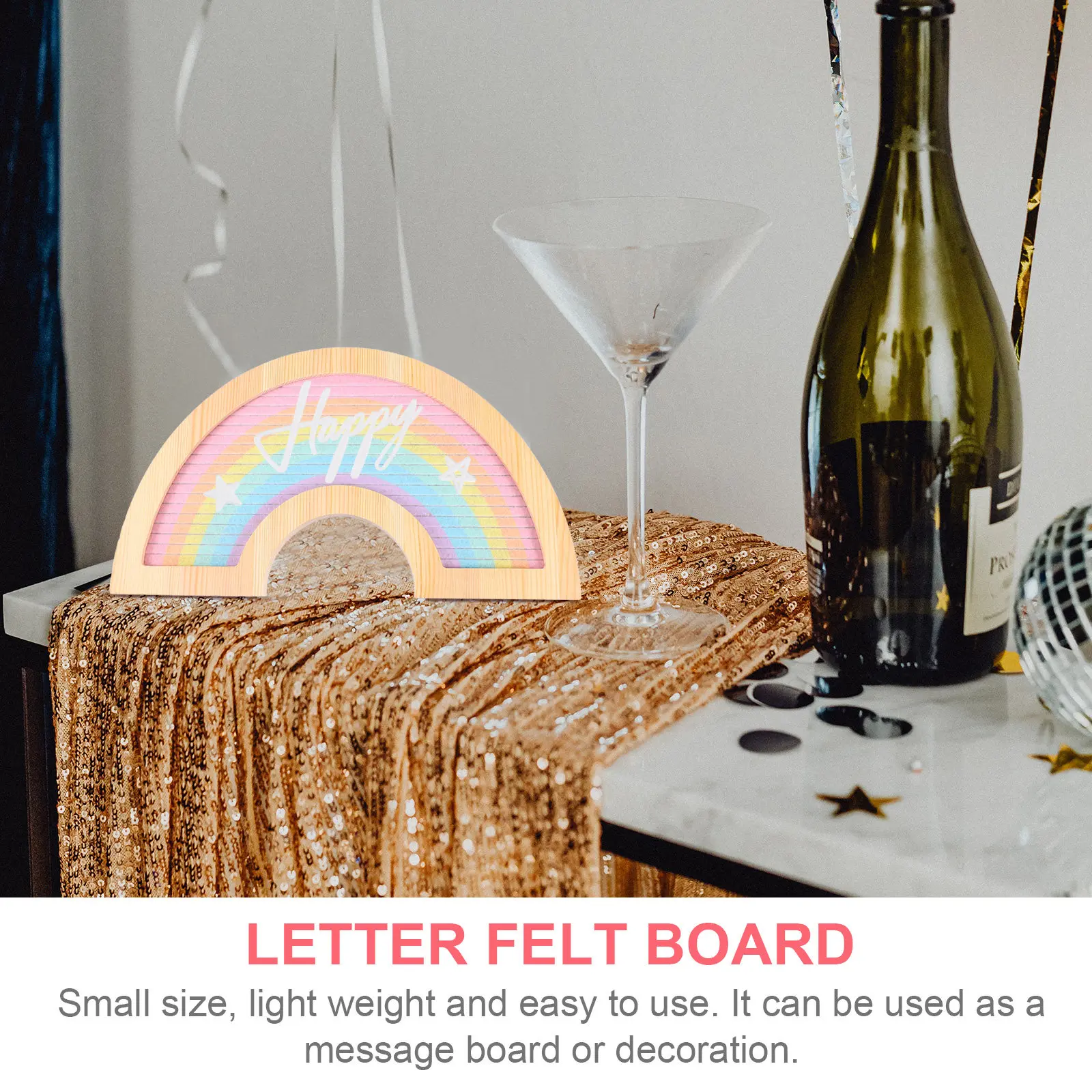 1세트 펠트 레터 보드 장 메시지 보드(스탠드 포함) 가볍고 작은 크기의 교육용 도구 펠트