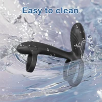 Fernbedienung Dual Penis Ring Vibrator für Männer Verzögerung Zeit Prostata-massagegerät Cock Ringe Verdrehen Vibrierende Sex Spielzeug für Männer 3