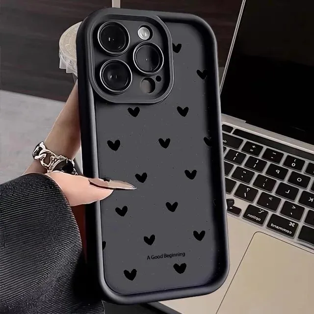 Black Hearts Design Phone Case