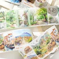 Yoofun 7x200cm Travelling The World Buildings Washi Tape DIY Scrapbooking Collage Junk Journal Sticker Label Masking Tape 2
