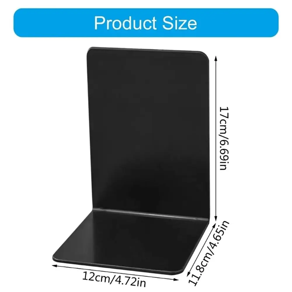 1/2Pcs L-Shaped Simple Bookend Thickened with Anti-slip Design Book Stoppers Holders Decorative Plastic Desk Bookshelf