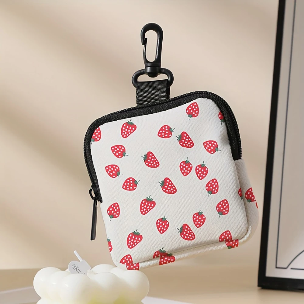 1pc，Ideal choice for strawberry patterned large capacity coin wallets, digital printed coin wallets, storage bags, and gifts