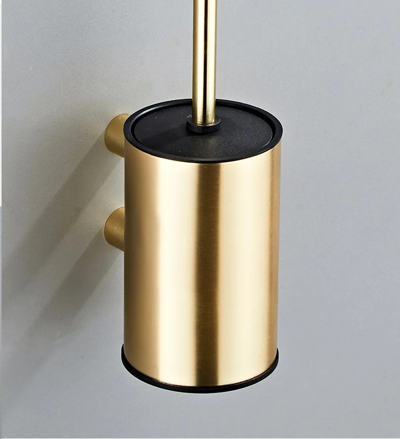 304 Stainless Steel Rose Gold Toilet Brush Wall Mounted Brushed Gold Toilet Brush Holder WC  Gun Grey Toilet Brush