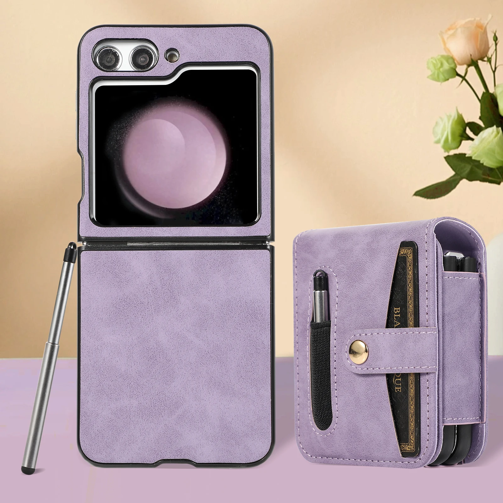 

Чехол-книжка кожаный на магнитной застежке для Samsung Galaxy Z