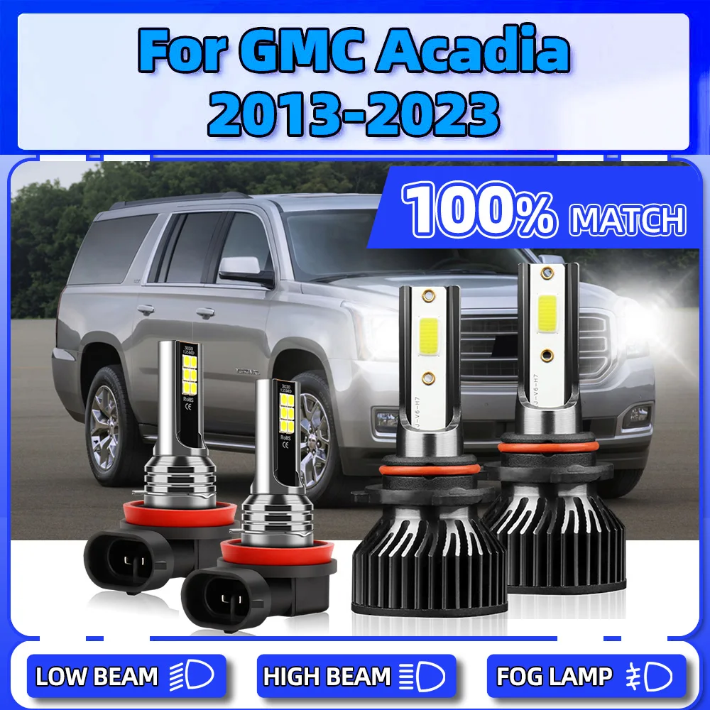 

40000LM LED Headlight 12V 6000K Auto Fog Lamps 240W Turbo Auto Headlamps For GMC Acadia 2013-2017 2018 2019 2020 2021 2022 2023