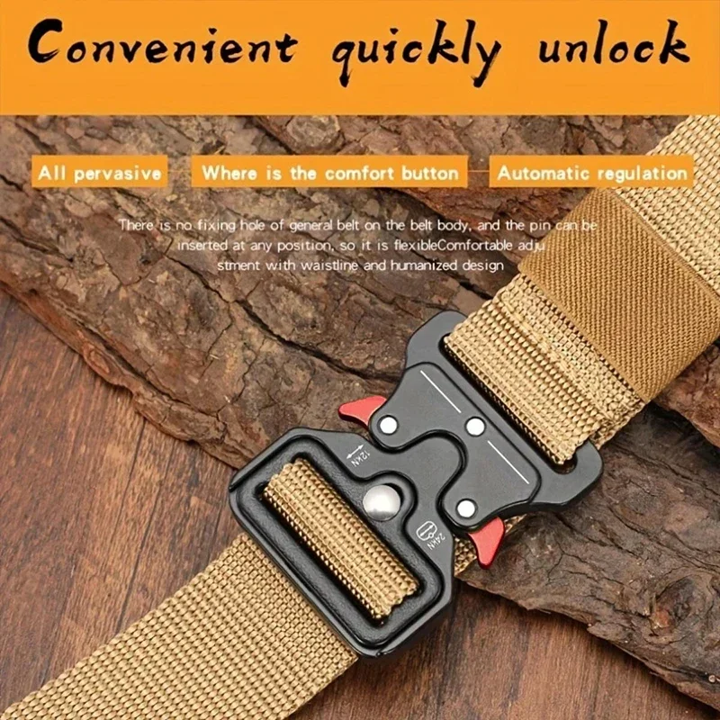 Men Belt Outdoor Hunting Men Belt's Multi-Function Buckle Nylon Belt High Quality Canvas Belts