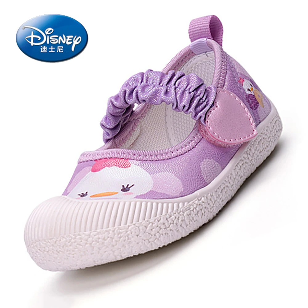 Disney Kids Lovely Cartoon Casual Shoes For Girls Minnie Mouse Daisy Duck Print Outdoor Shoes Children