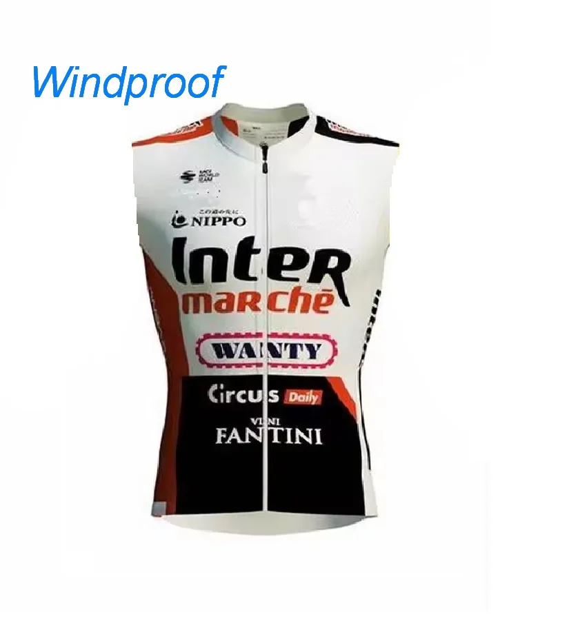 INTERMARCH&Eacute;-WANTY Team Sleeveless Cycling SUMMER/FLEECE/WINDPROOF/ Vest Mtb Clothing Bicycle Maillot Ciclismo Bike Clothes
