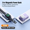 10000mAh Magnetic Wireless Power Bank 3 in 1 Portable Auxiliary Battery PD20W Fast Charging For iPhone 16/15/14/13/12 Watch 3