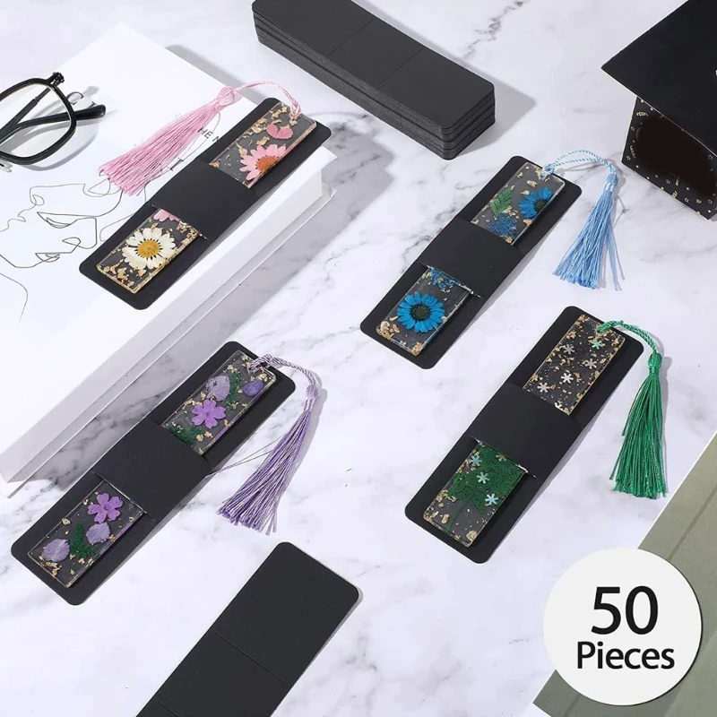 50pcs Resin Bookmark Holder Bookmark Sleeves DIY Bookmarks Display Cards  for Bookmark Wrapping Packaging Supplies Party Gift - AliExpress