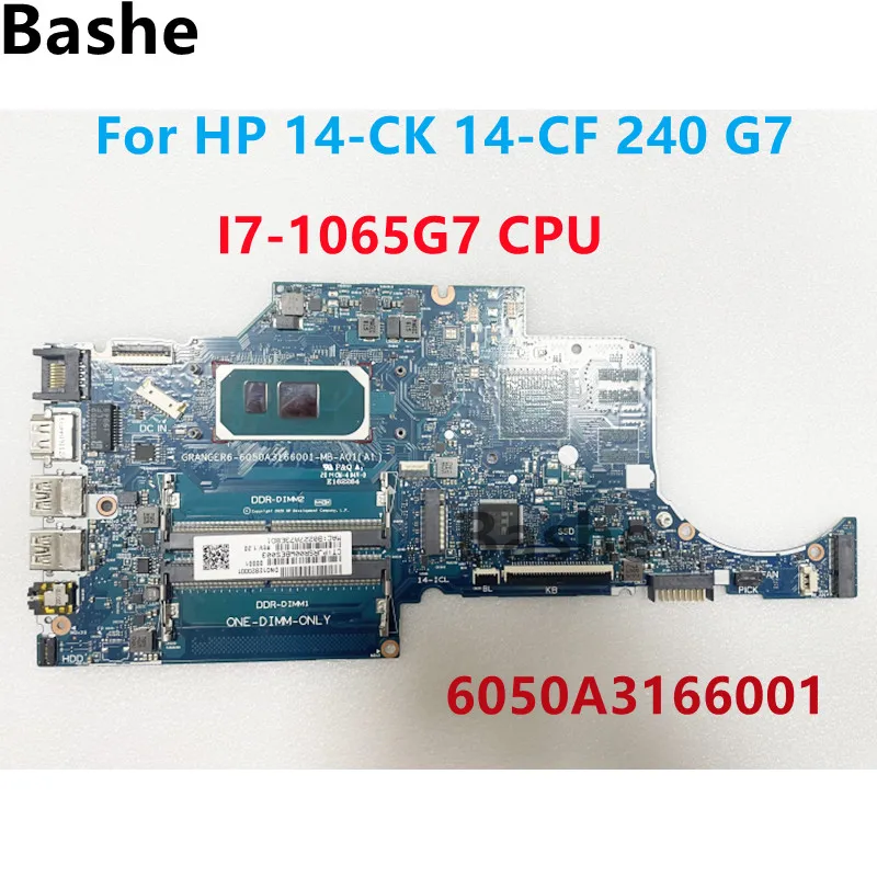 

TPN-I131 6050A3166001 For HP 14-CK 14-CF 240 G7 246 G7 Laptop Motherboard I7-1065G7 CPU 100% Working