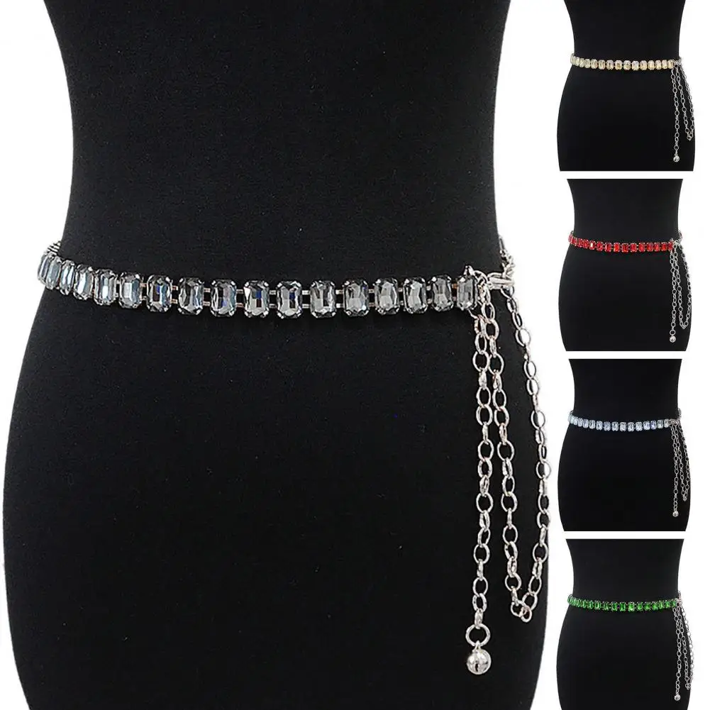 

Waist Chain Sparkling Faux Crystal Women Chain Belt Girls Body Chain Wear-resistant Waist Belt Fashion Jewelry Dress Accessories