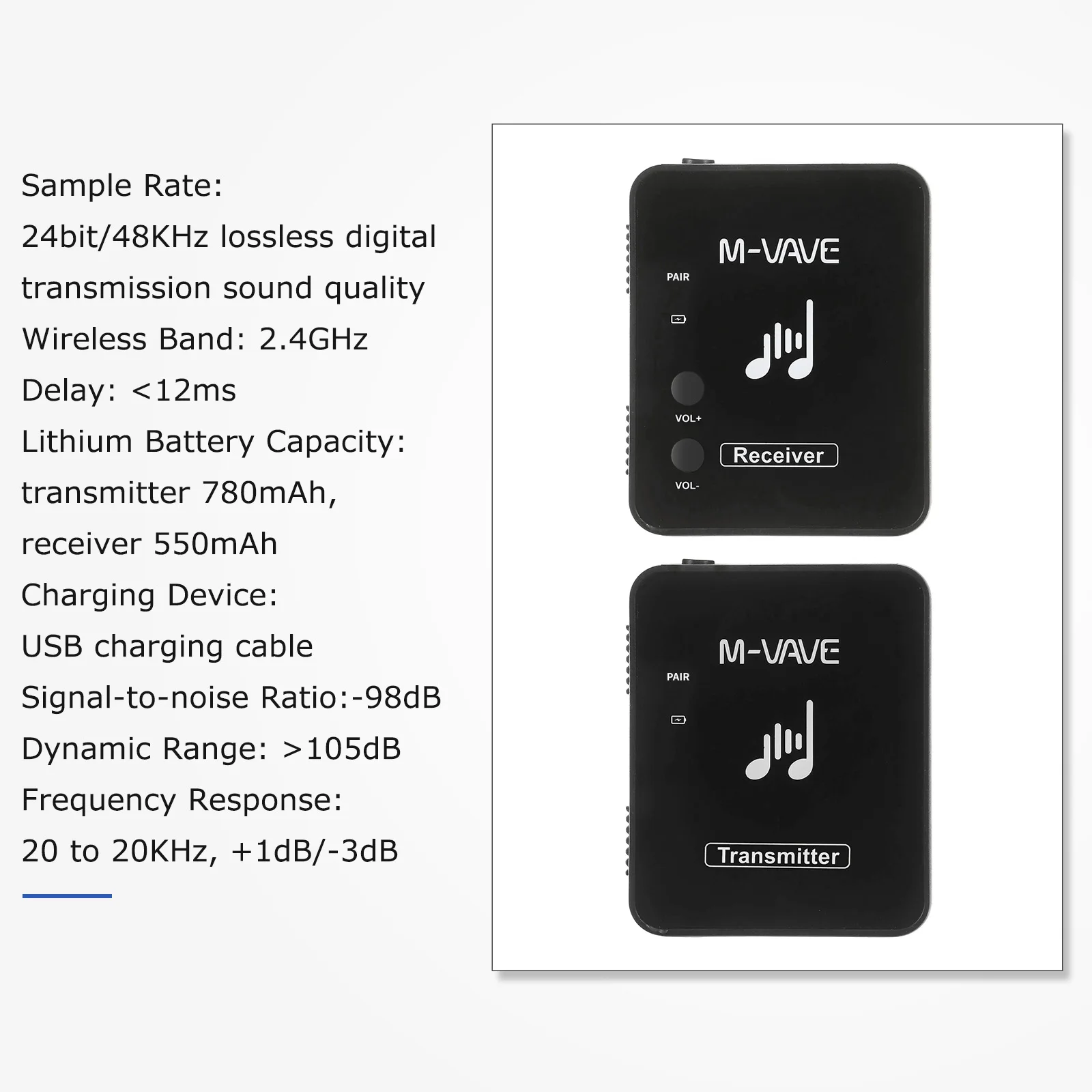 M-VAVE WP-10  ̾  ý,  ۽ű, ù  ׷   , 2.4GHz