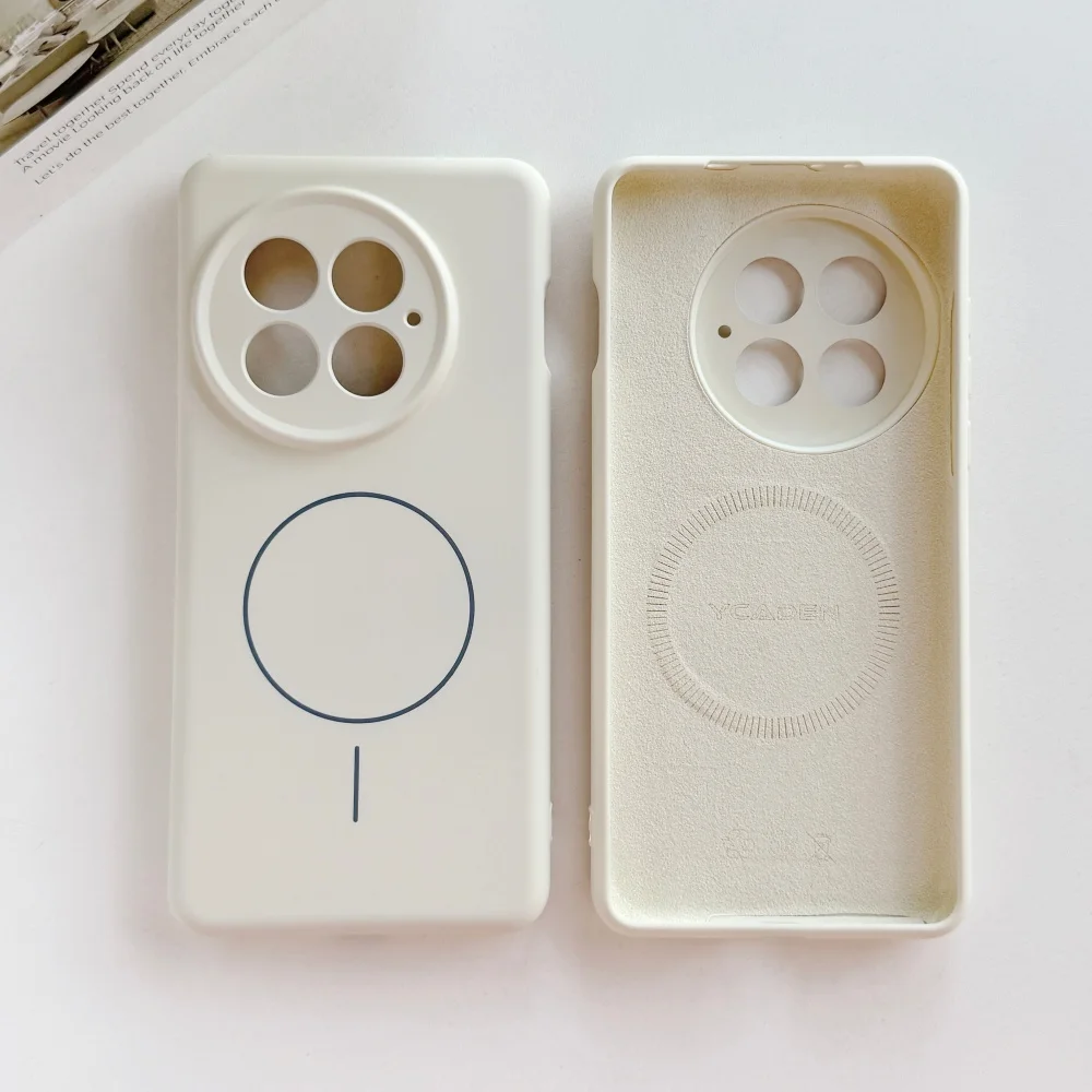 Premium Frosted Silicone Magnetic Phone Case with Wireless Charging Compatibility