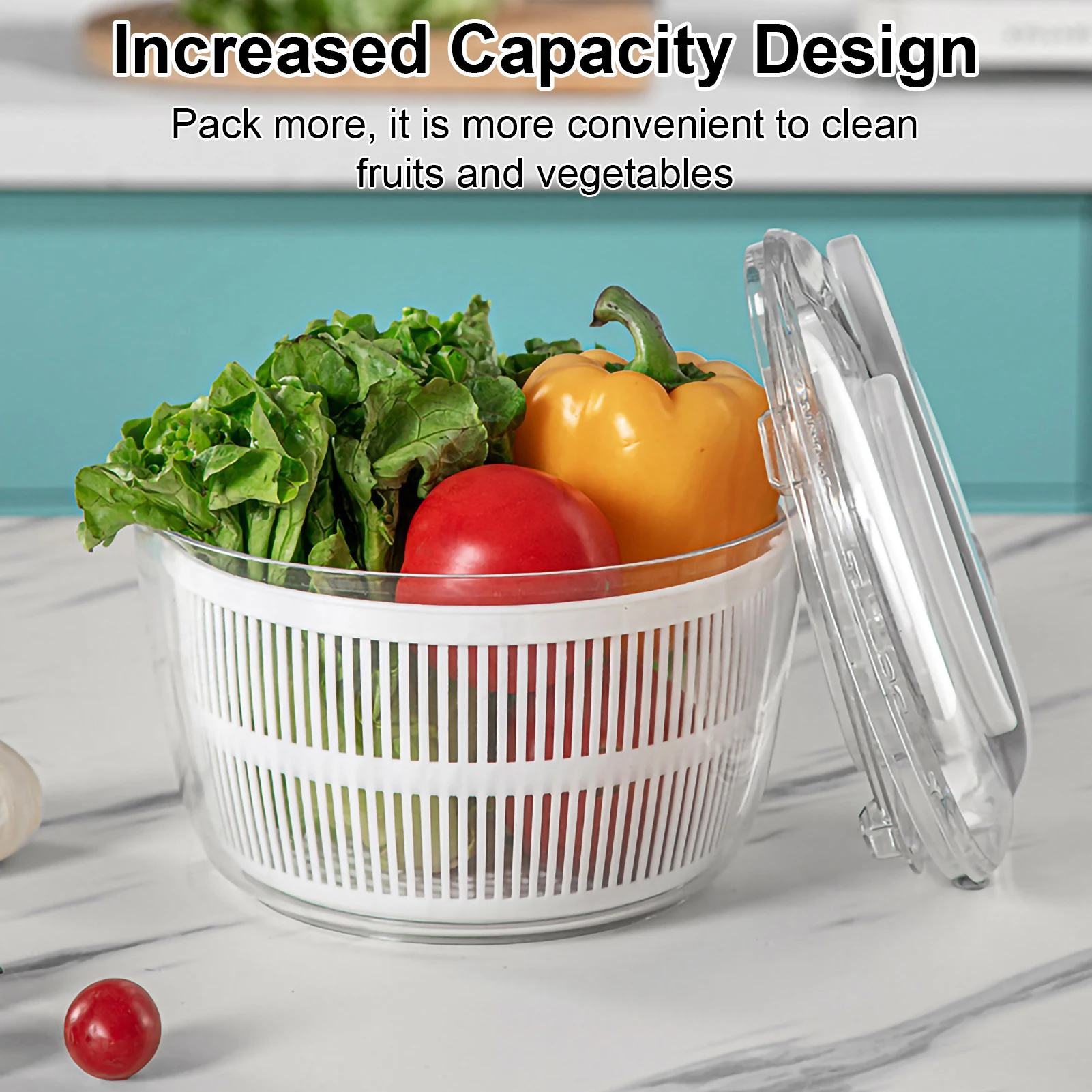 Vegetables Salad Spinner Lettuce Leaf Vegetable Dehydrator Multifunctional Quick Drying Vegetable Washer Salad Kitchen Tools