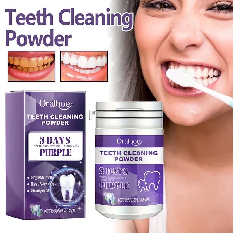 Teeth whitening tooth powder effective remove plaque stains dental calculus fresh bad breath oral hygiene care product