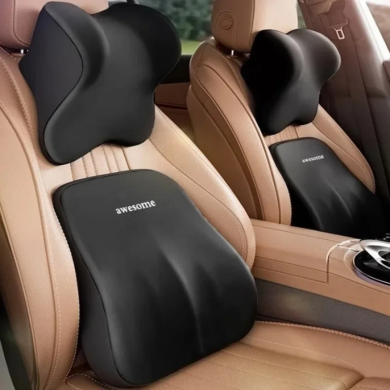 Memory Foam Car Lumbar Support Cushion for Back and Neck Relief