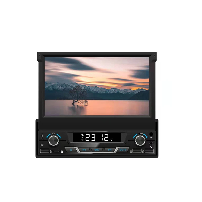 

7-inch Telescopic screen Multimedia player car MP5 MP4 player auto reversing video Rear reversing camera radio