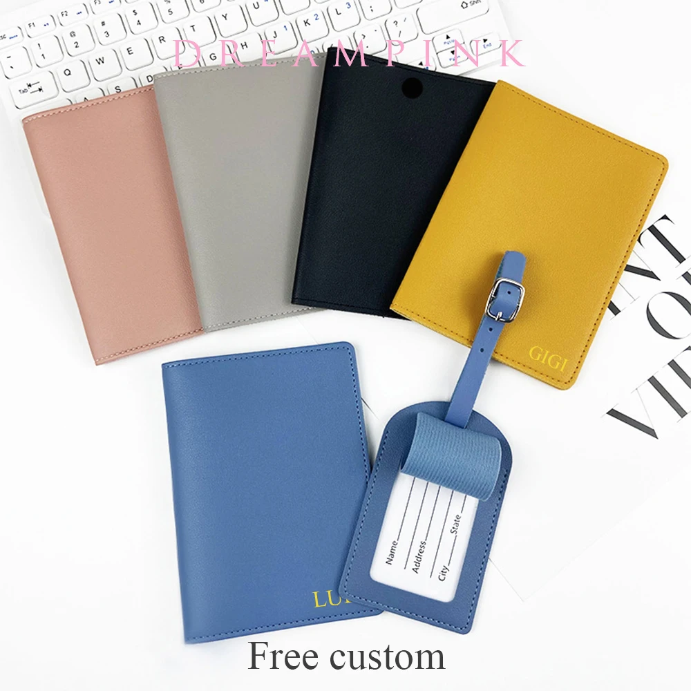 Custom Initials Logo Travel Passport Cover Luggage Tag Wedding Anniversary  Party Name Gift Ticket Holder Travel Accessories Set - AliExpress