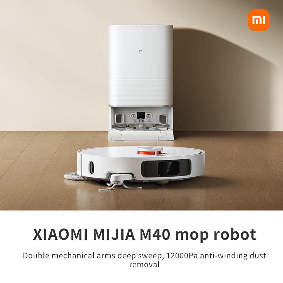 XIAOMI MIJIA OMNI Infinite Robot MOP Vacuum Cleaner M40 D110CN Self Cleaning Hair Cutting Empty Dust Home Dirt Disposal Machine
