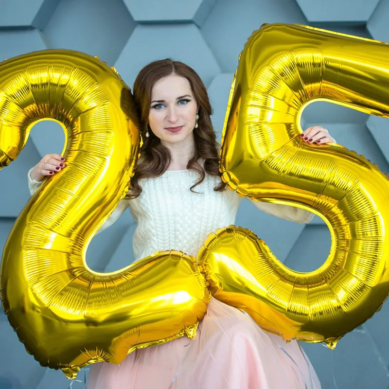 Rosenroter Ballon mit Zahlen, 32 Zoll, 1, 2, 3, 4, 5, 6, 7, 8, 9, Geburtstagskugel, rote Ziffer, Bachelorette-Luftballons, Figur, Golob-Ballon – Detail 2