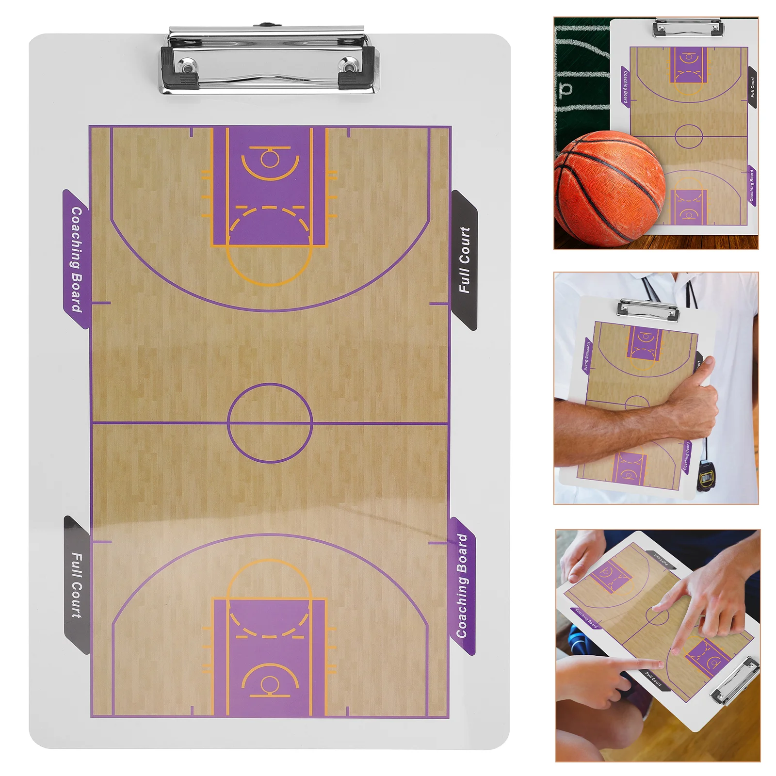 

Basketball Board Dry Erase Double-Sided Clipboard Gifts Whiteboard for Coaches Pvc Coaching