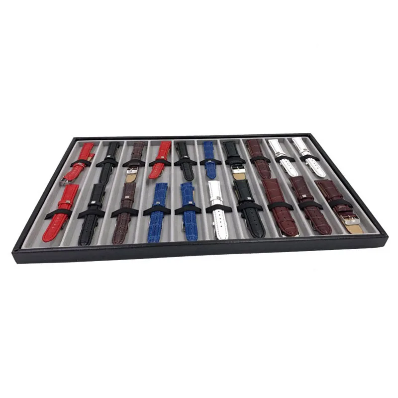 Leather Watch Organizer Tray Mechanical Wrist Watch Storage Box Case Watches Display Collection Accessories Gift Ides for Men