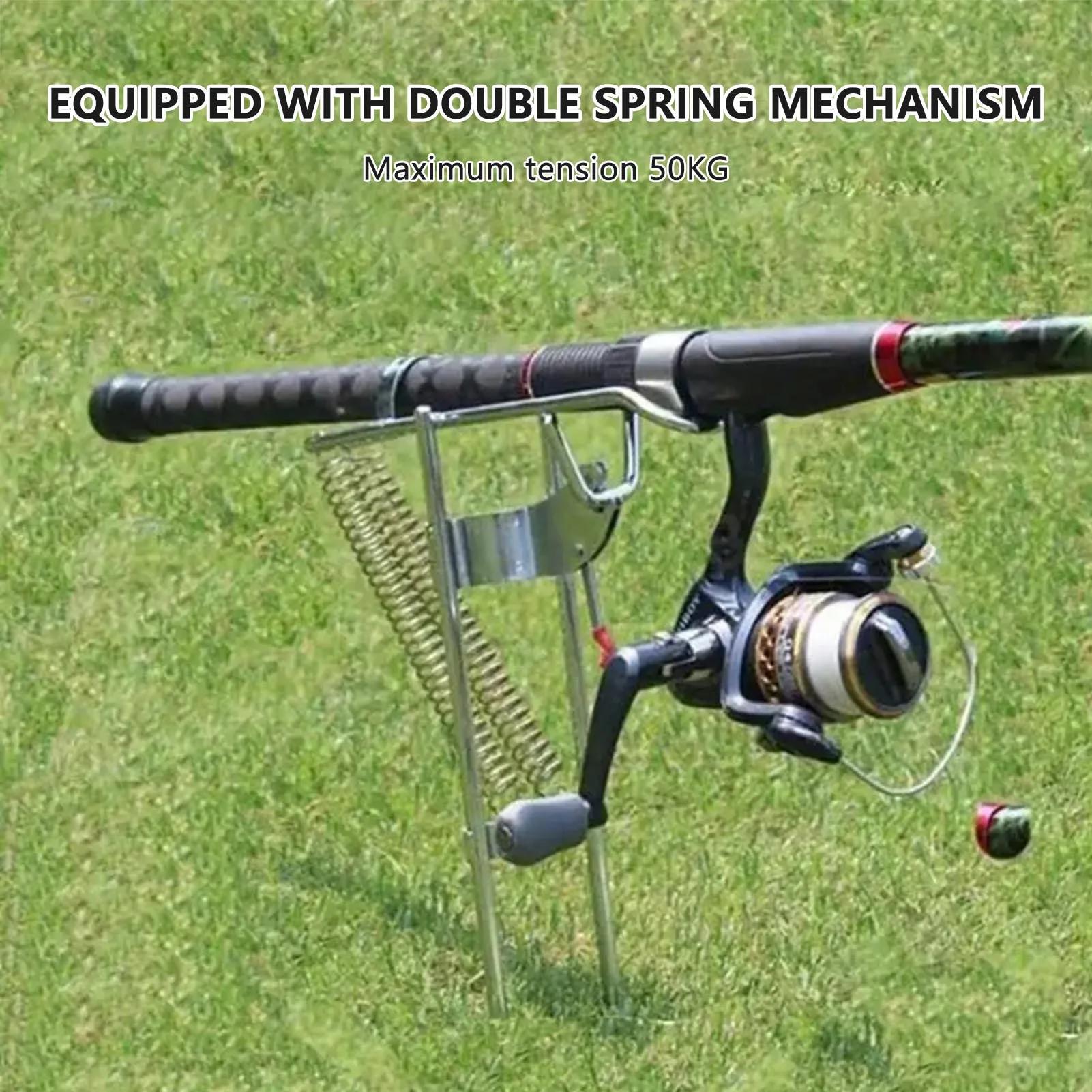 Automatic Stainless Steel Fishing Rod Holder - Easy to Assemble, Ideal for Sea, Lake, and River Fishing