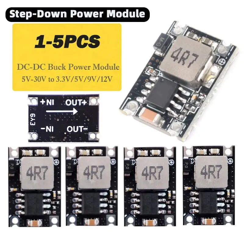 미니 DC-DC 벅 스텝다운 컨버터 보드 모듈 5V-30V에서 3.3V 5V 9V 12V DC-DC 3A 전압 조정기 PCB 보드 파워 벅 모듈