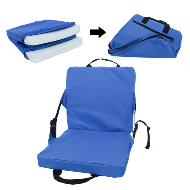Stadium Seat Cushion Back Support Folding Chair Cushion with Handle &  Shoulder Strap Folding Chair Pad Portable for Concerts - AliExpress