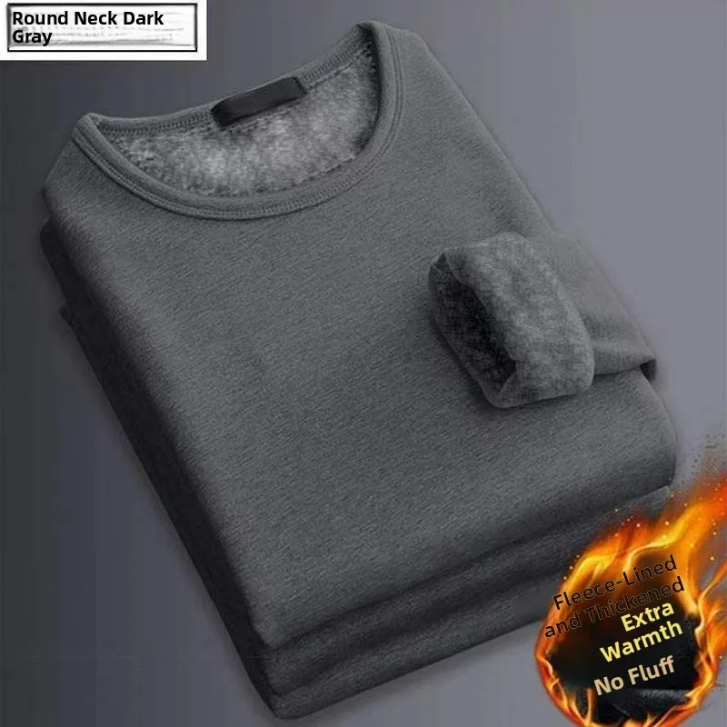 Dark gray plus velvet single piece