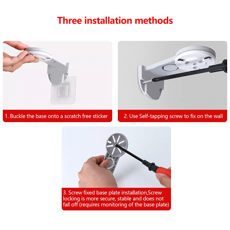 Camera Bracket Nail Free Wall Mount Camera Surveillance Holder Glue Base Screw 1Set security camera stand camera holder stand camera holder security wall mount bracket security camera bracket camera mount panel camera mounting base security camera mount