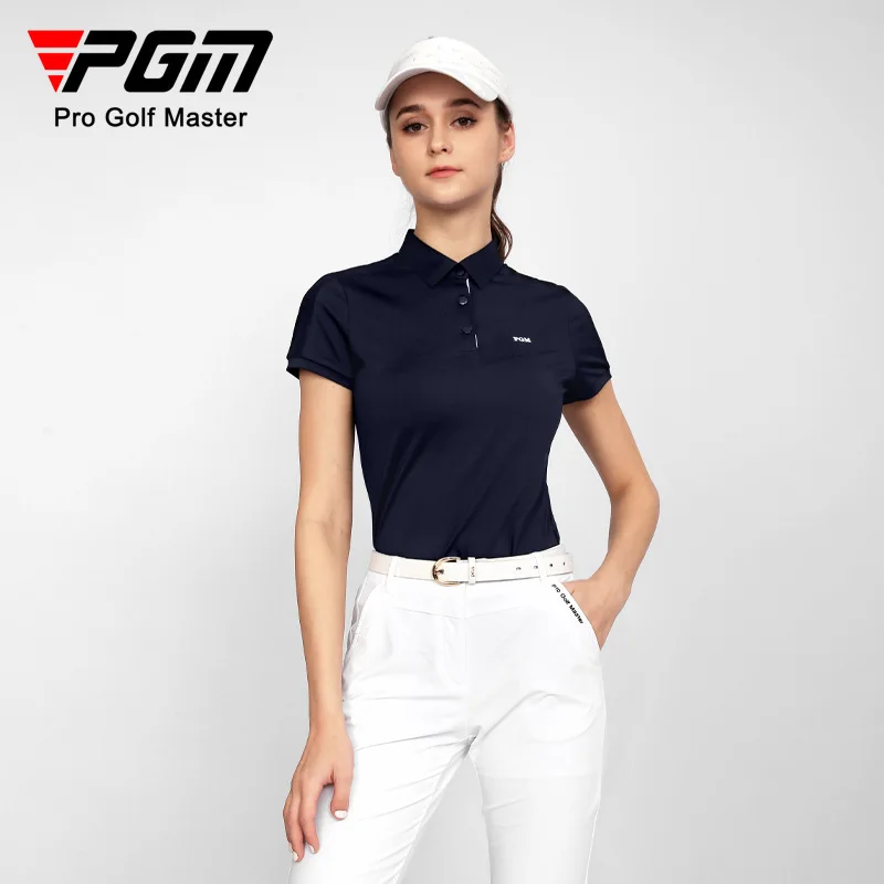 

PGM Golf Women Short Sleeve T-Shirts Summer Lady's Clothing Anti-Sweat Breathable Quick Dry YF556 Wholesale