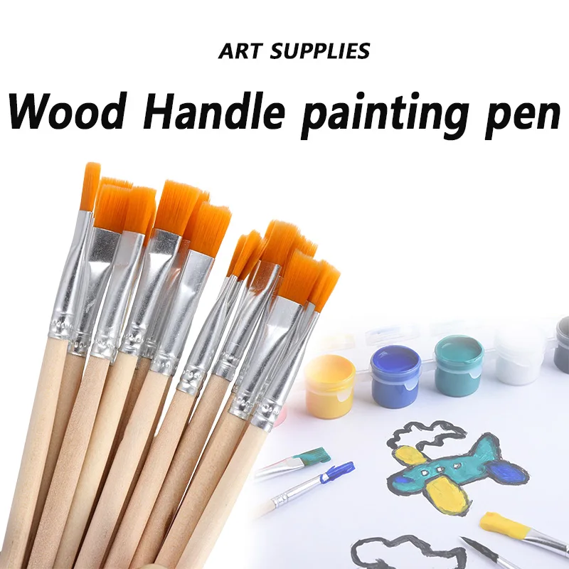 Nylon Hair Watercolor Painting Brush Set for Kids Art Supplies