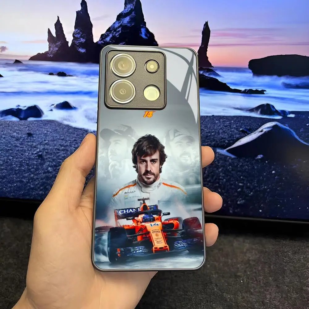 F1 Racing Fernando Alonso Premium Glass Phone Case